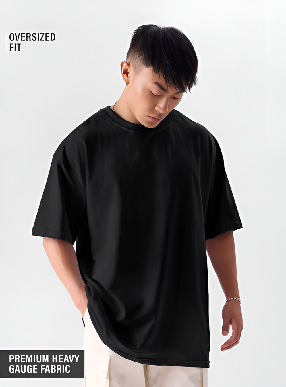 "Men's Oversized Black T-Shirt