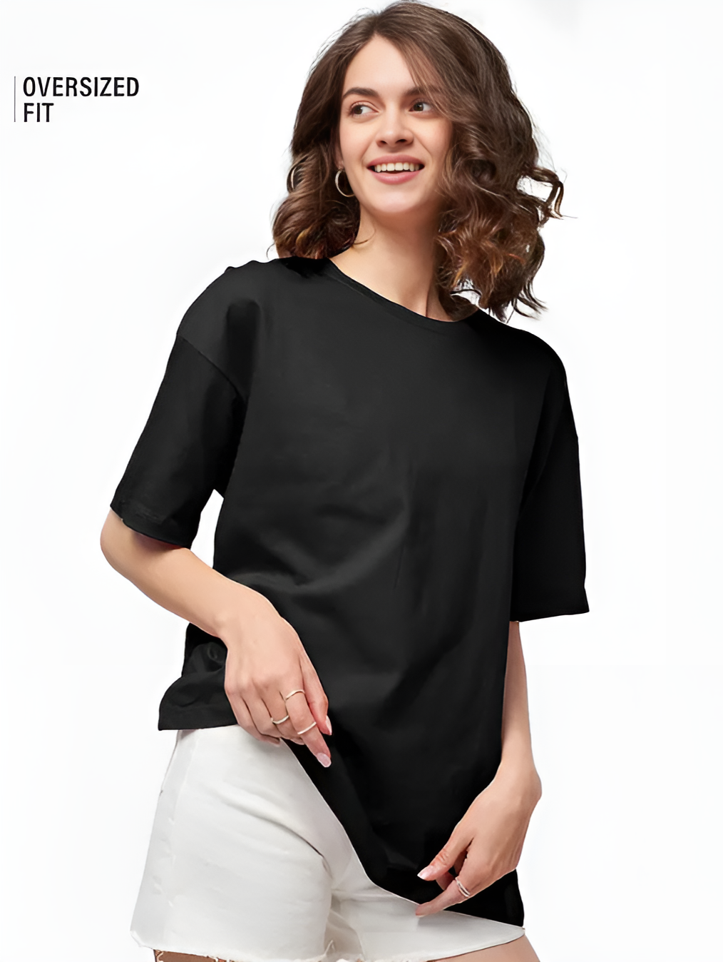 Black Oversize T-shirt for women's