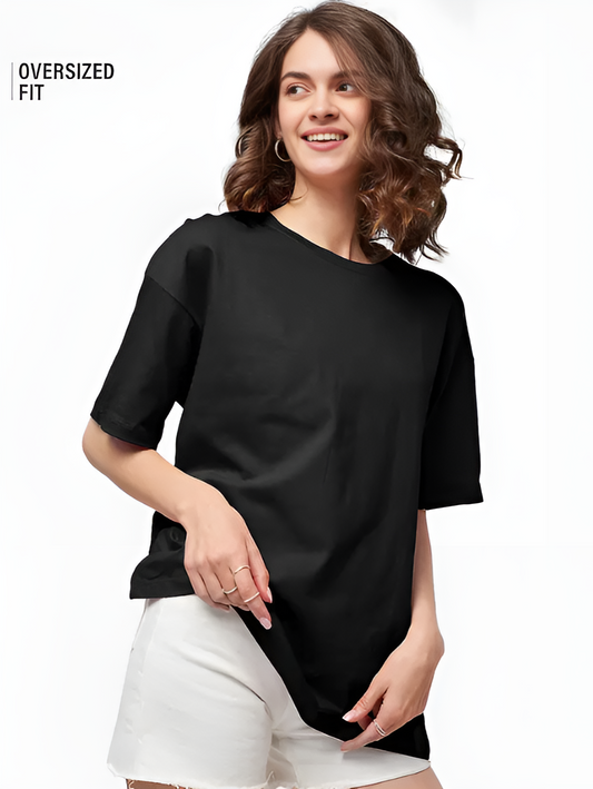 Black Oversize T-shirt for women's