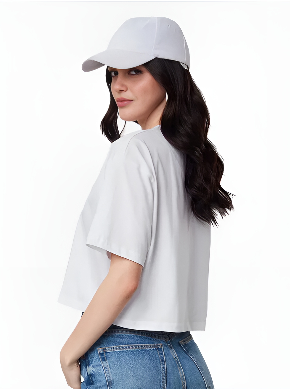 🤍 Effortless Chic – White Oversized Crop Top for Women!